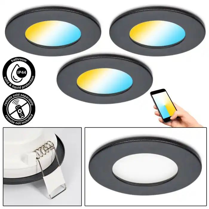 Gereduceerde Prijs Ramek Plafondlamp, Inbouw armatuur LED Zwart, 3-lichts