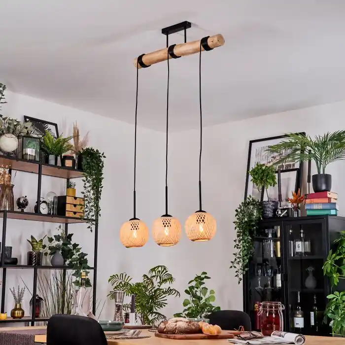 Basto Hanglamp, Hanglamp Natuurlijke kleuren, Zwart, 3-lichts Bestseller