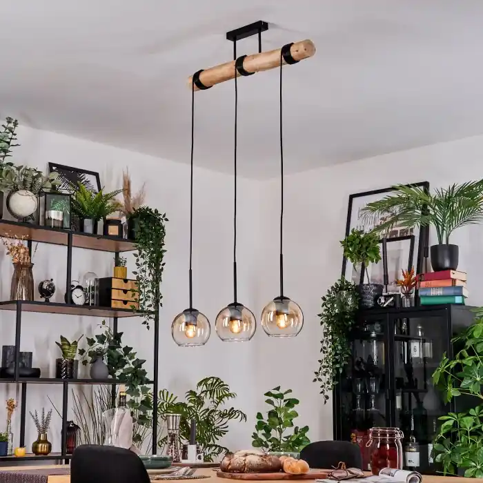 Koyoto Hanglamp, Kogellampje, Hanglamp Natuurlijke kleuren, Zwart, 3-lichts Koop Vandaag