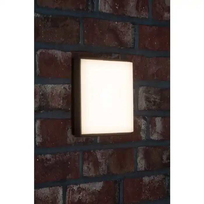 AEG Letan Square Buiten muurverlichting LED Antraciet, Wit, 1-licht Hoge Kwaliteit