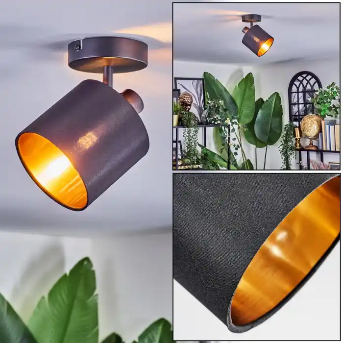 Alsen Wandlamp, Muurspot Zwart, 1-licht Exclusieve Aanbieding