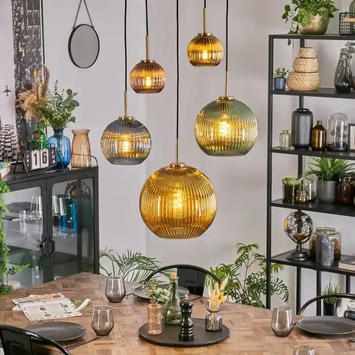 Speciale Aanbieding Koyoto Hanglamp, Kogellampje, Hanglamp Goud, Zwart, 5-lichts