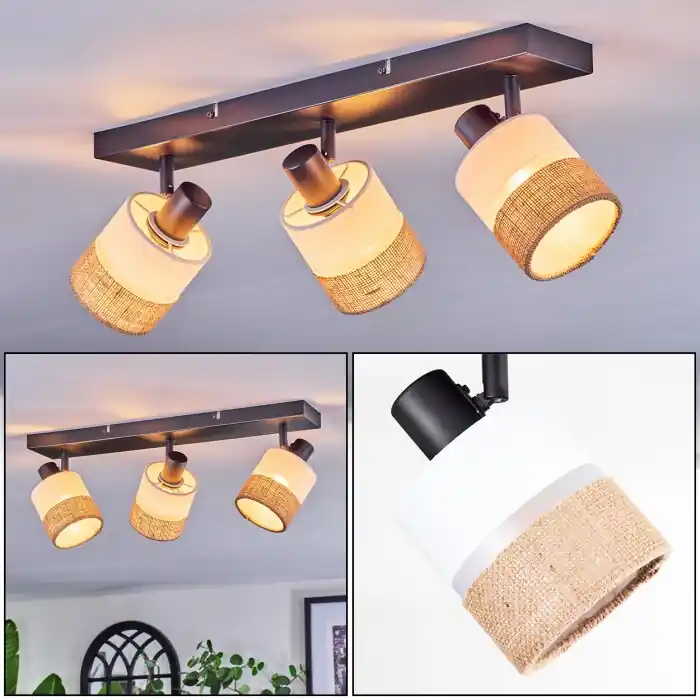 Must-Have Fallhagen Plafondlamp, Plafondspot Zwart, 3-lichts