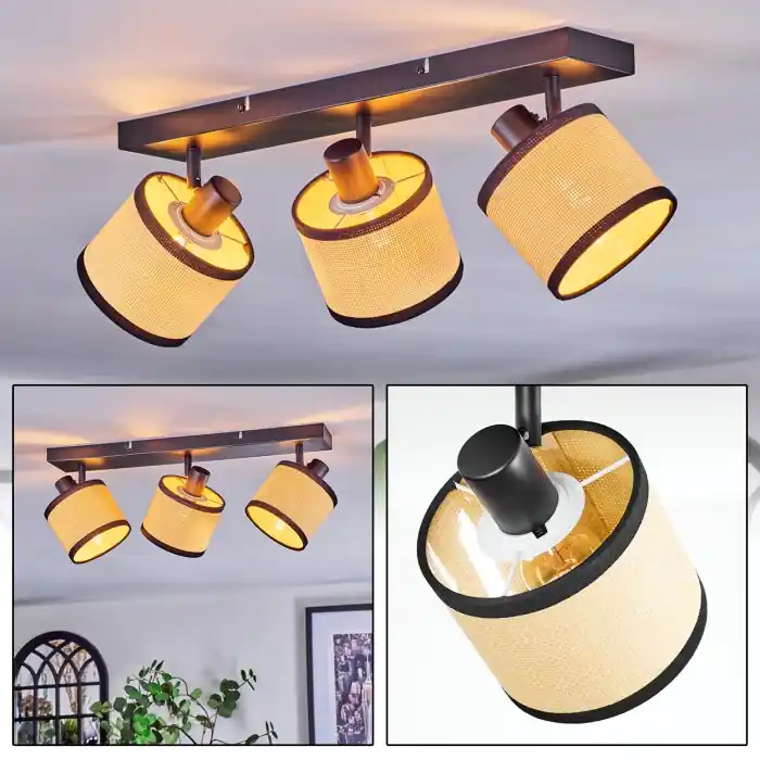 Beperkt Aanbod Chellas Plafondlamp, Plafondspot Zwart, 3-lichts