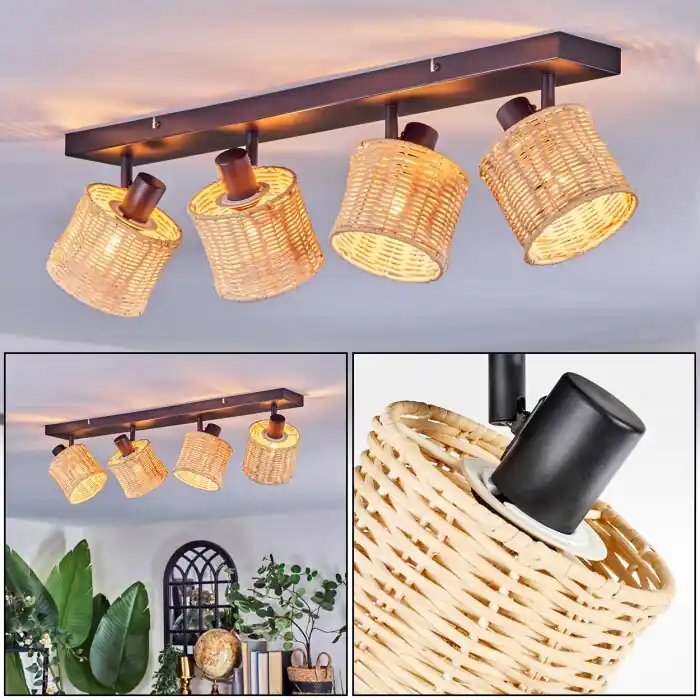 Laatste Kans Cavaca Plafondlamp, Plafondspot Zwart, 4-lichts