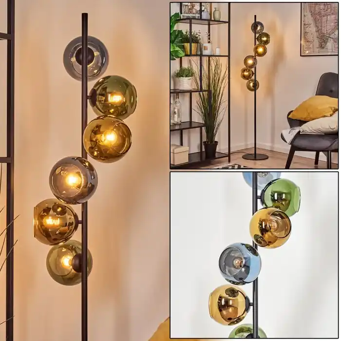 Gereduceerde Prijs Koyoto Kogellampje, Staande lamp 34 cm Blauw, Goud, Groen, 6-lichts