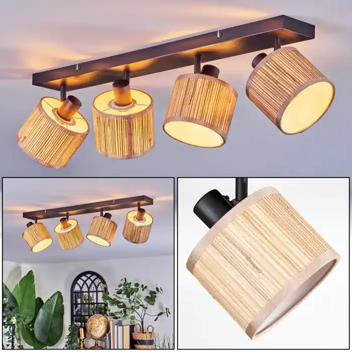 Bongal Plafondlamp, Plafondspot Zwart, 4-lichts Betrouwbaar