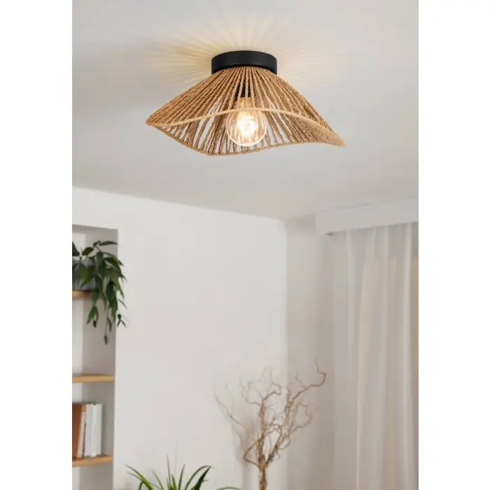 Merkproduct Eglo verlichting LAVISTER Plafondlamp, Wandlamp Zwart, 1-licht