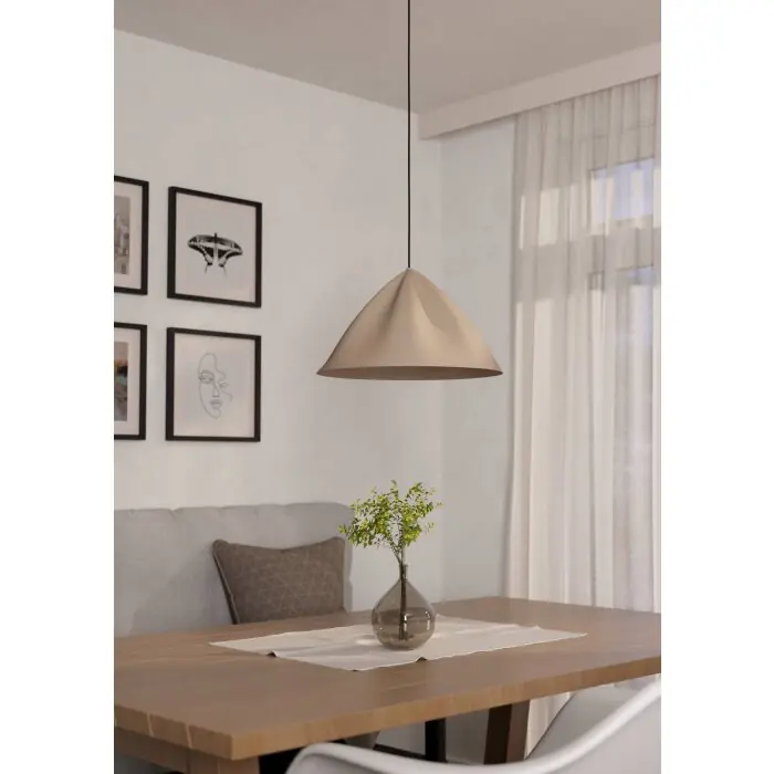 Betrouwbaar Eglo verlichting PODERE Hanglamp Zandkleurig, 1-licht