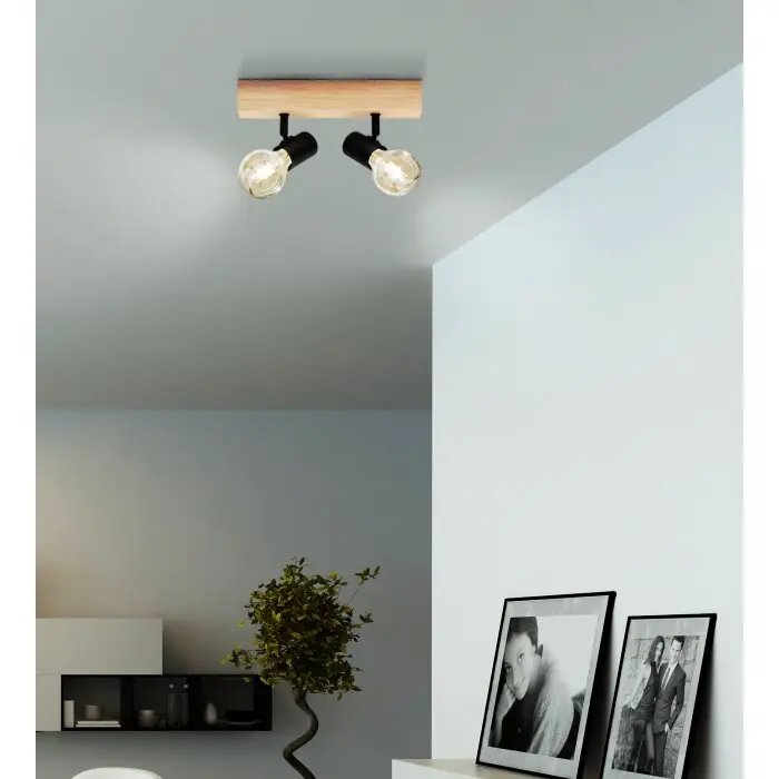 Lage Kosten Eglo verlichting EGLO Plafondlamp, Plafondspot Bruin, Zwart