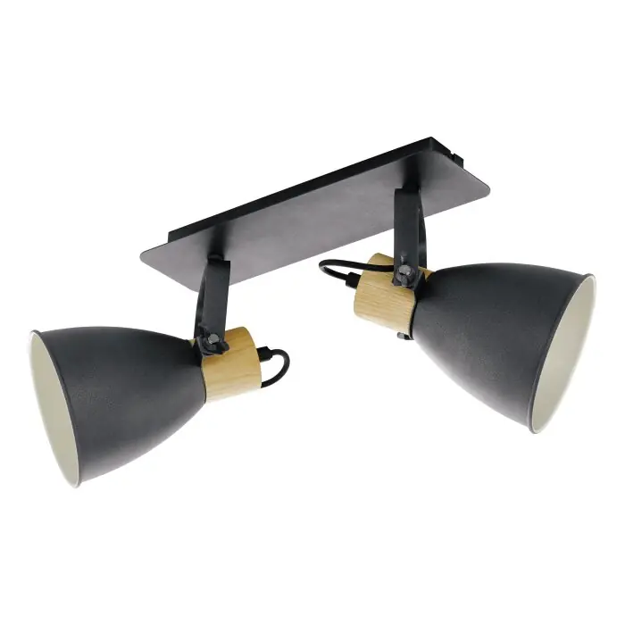 Eglo verlichting COSWARTH Plafondlamp, Plafondspot Antraciet, Bruin, Opaal wit Alleen Vandaag