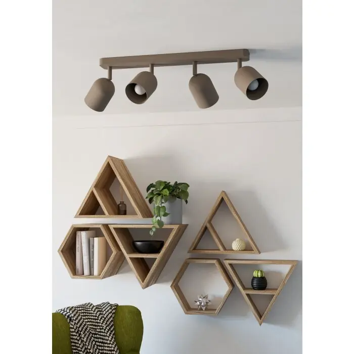 Shop Nu Eglo verlichting TILSTON Plafondlamp, Plafondspot Zandkleurig, 4-lichts