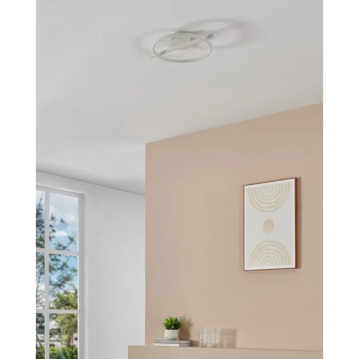 Shop Nu Eglo verlichting AMANDOLO Plafondlamp LED Wit, Afstandsbediening, Kleurwisselaar