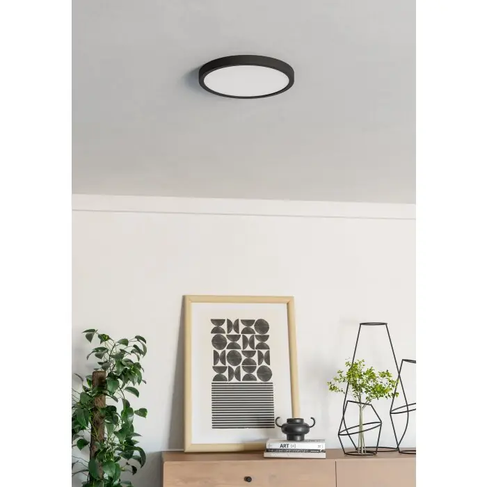 Eglo verlichting EGLO Plafondlamp LED Zwart, Kleurwisselaar Exclusieve Aanbieding