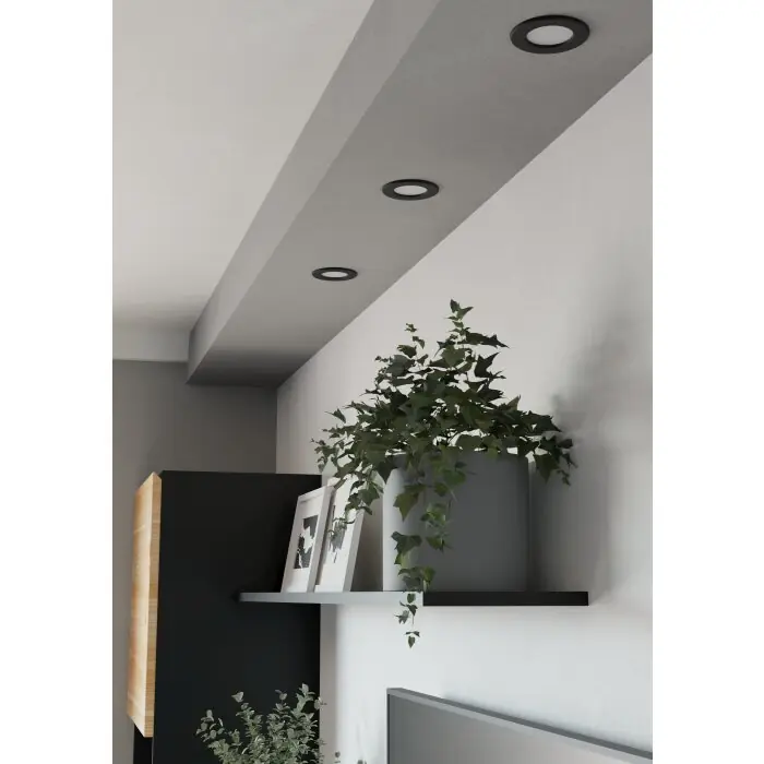 Laatste Versie Eglo verlichting EGLO Inbouw armatuur LED Zwart, Kleurwisselaar