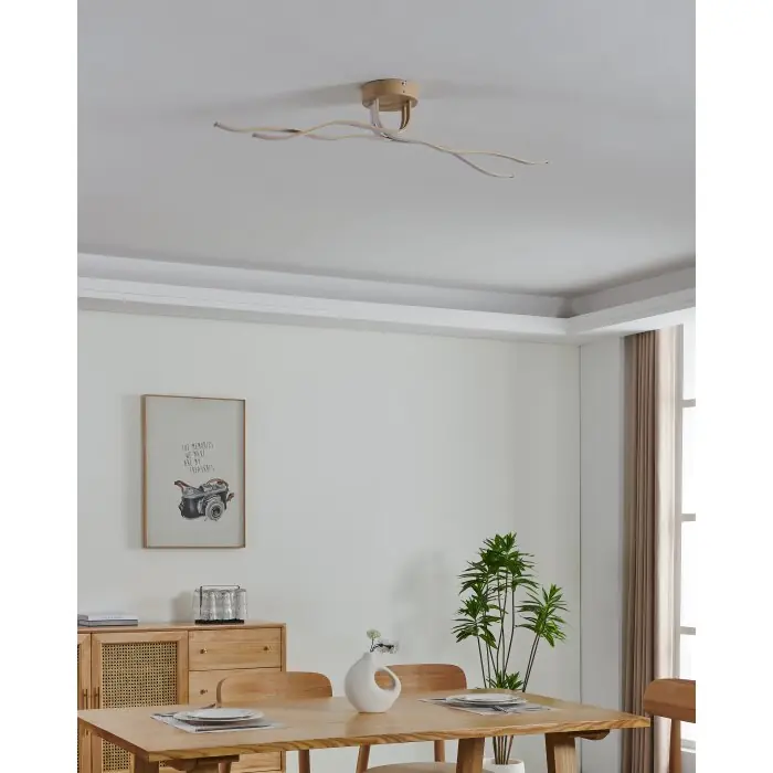 Laatste Versie Eglo verlichting EGLO Plafondlamp, Wand- en plafondlamp LED lichtbruin