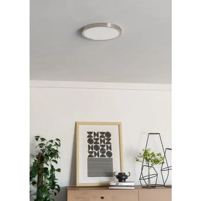 Exclusieve Aanbieding Eglo verlichting EGLO Plafondlamp LED Nikkel mat, Kleurwisselaar