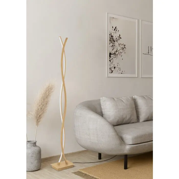 Lage Kosten Eglo verlichting EGLO Staande lamp LED lichtbruin