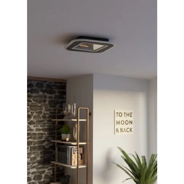 Eglo verlichting MACCHIONI Plafondlamp LED Zwart, Wit, Afstandsbediening Alleen Vandaag