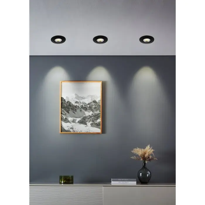 Direct Verzonden Eglo verlichting GEDREZ Inbouw armatuur LED Zwart, Kleurwisselaar