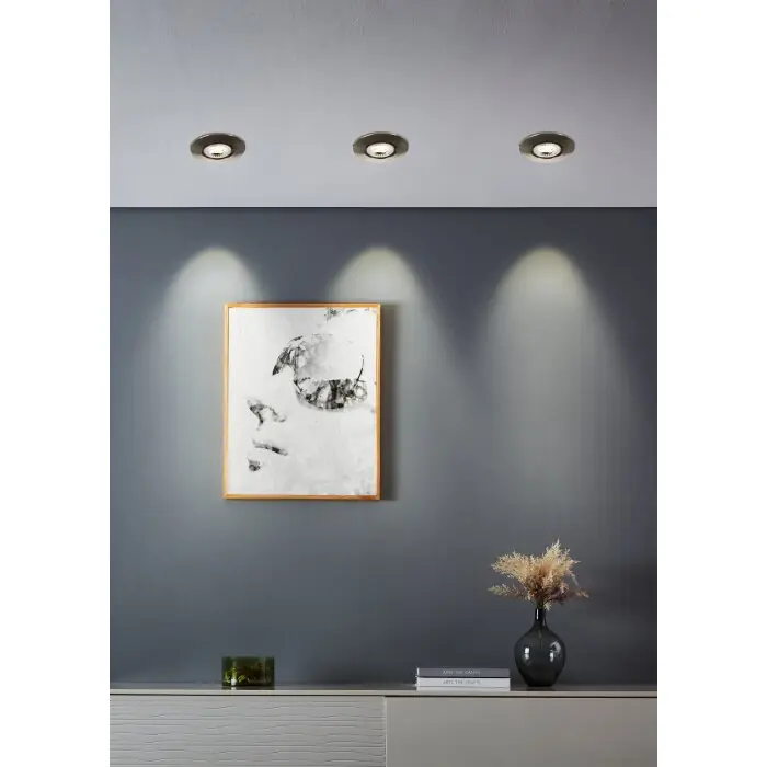 Speciale Aanbieding Eglo verlichting GEDREZ Inbouw armatuur LED Nikkel mat, Kleurwisselaar