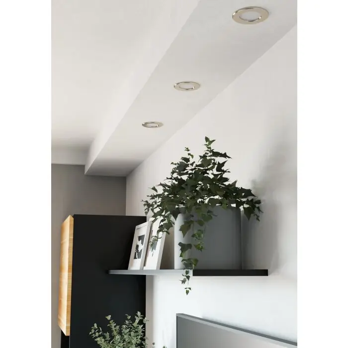 Lage Prijs Eglo verlichting EGLO Inbouw armatuur LED Nikkel mat, Kleurwisselaar