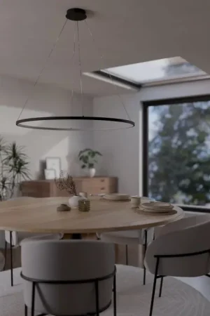 Weekendaanbieding Eglo verlichting PARRUTA Hanglamp LED Zwart, Afstandsbediening