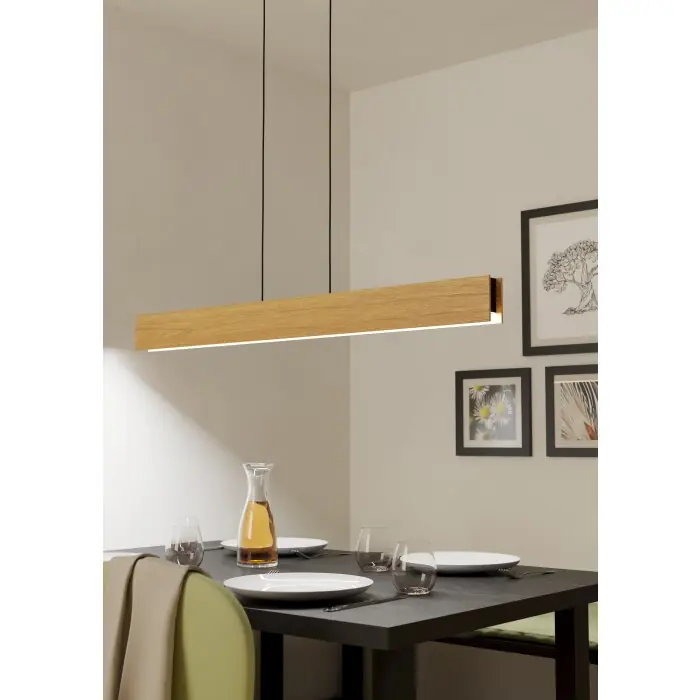 Eglo verlichting ANCHORENA-Z Hanglamp LED Bruin, Zwart, Kleurwisselaar Tijdelijk Beschikbaar
