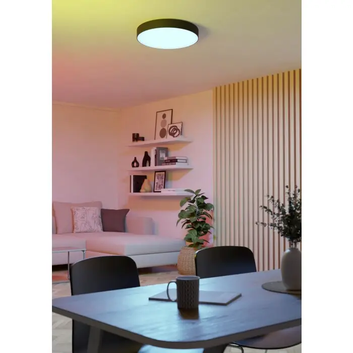 Express Levering Eglo verlichting GALLIZZI-Z Plafondlamp LED Zwart, Kleurwisselaar
