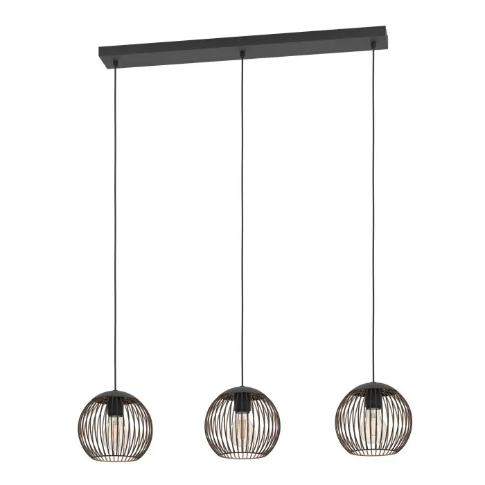 Eglo verlichting ALMANZORA Hanglamp Koperkleurig, Zwart Flitsaanbieding