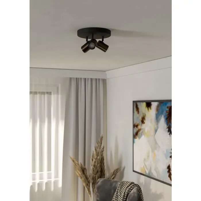 Betrouwbaar Eglo verlichting EGLO Plafondlamp, Plafondspot Brons, Zwart