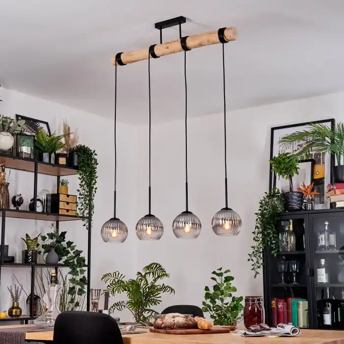 Op = Op Koyoto Hanglamp, Kogellampje, Hanglamp Natuurlijke kleuren, Zwart, 4-lichts