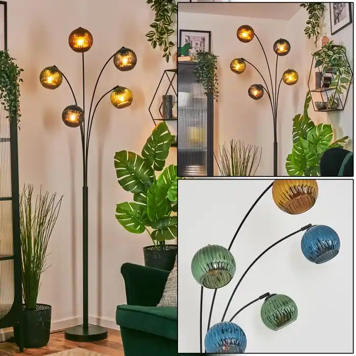 Koyoto Kogellampje, Staande lamp Blauw, Goud, Groen, 5-lichts Dagaanbieding