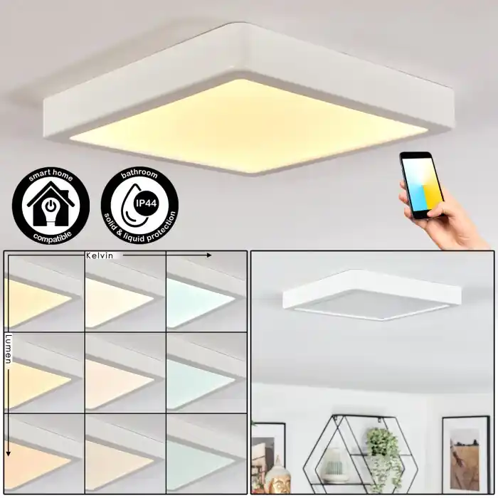 Finsrud Badkamerlamp, Plafondlamp, Paneel LED Wit, 1-licht Superprijs