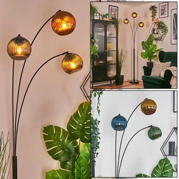 Koyoto Kogellampje, Staande lamp Blauw, Goud, Groen, 3-lichts Meest Verkocht