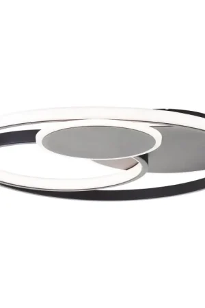 Beperkt Aanbod Briljante lampen Runda Plafondlamp LED Zwart, 1-licht, Afstandsbediening