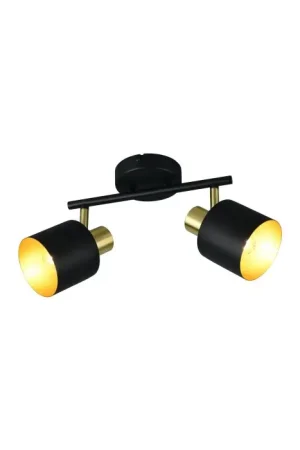 Bestel Nu Trio verlichting Eva Plafondspot Zwart-Goud, 2-lichts