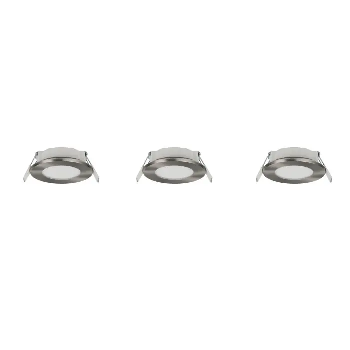 Trio verlichting Himal Inbouw armatuur LED Nikkel mat, 3-lichts Betrouwbaar