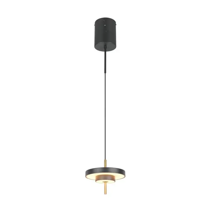 Trio verlichting KEATON Hanglamp LED Zwart-Goud, 1-licht Voordeelprijs