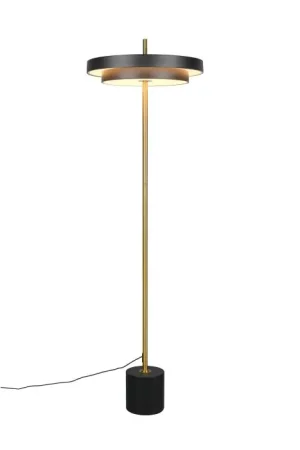 Bestel Nu Trio verlichting KEATON Staande lamp LED Zwart-Goud, 1-licht