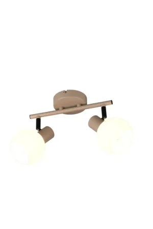 Aanbieding Reality Boba Plafondspot Beige, 2-lichts