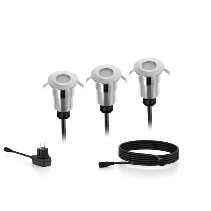 Philips verlichting Sporen Vloerlicht, Aarde piek LED Zilver, 1-licht Beperkt Aanbod