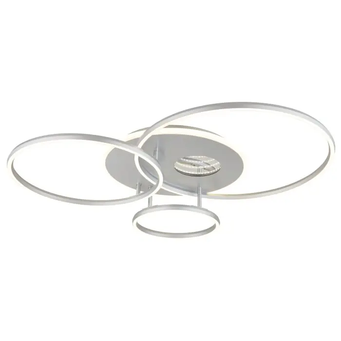 Laatste Versie Globo Invertina Plafondlamp LED Zilver, 1-licht, Afstandsbediening