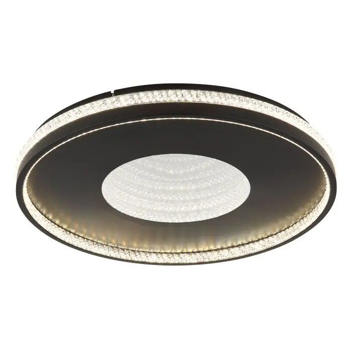Globo Shirley Plafondlamp LED Zwart, 1-licht, Afstandsbediening Weekendaanbieding