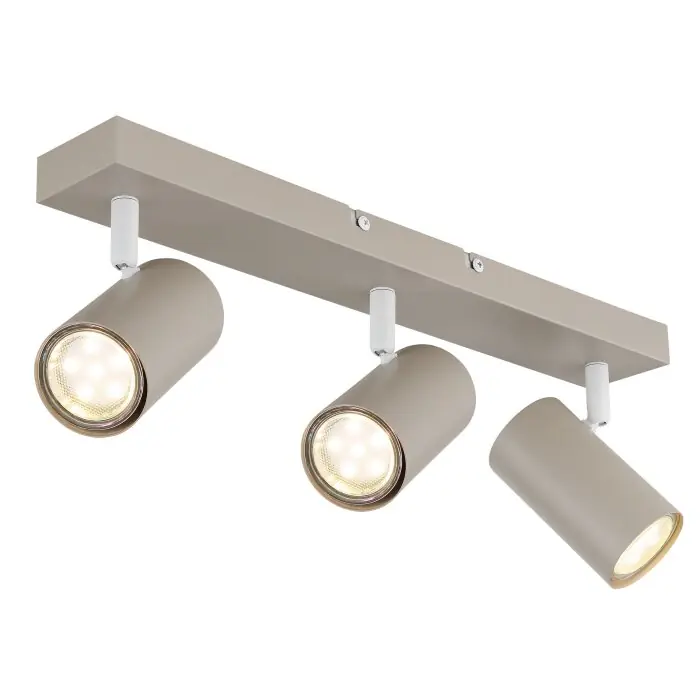 Globo Robby Plafondlamp Zandkleurig, 3-lichts Snelle Levering