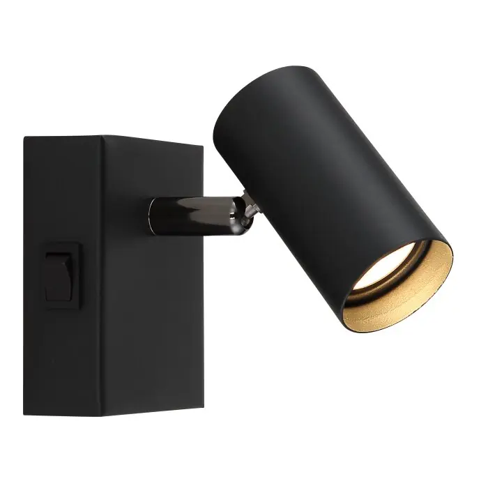 Snelle Levering Globo Este Wandlamp, Muurspot LED Chroom, Zwart, 1-licht