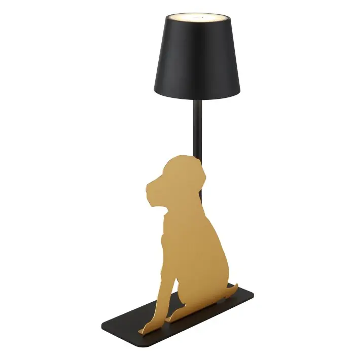 Weekendaanbieding Globo Furri Tafellamp LED Goud, Zwart, 1-licht