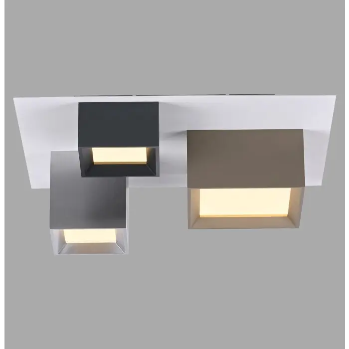 Tijdelijk Beschikbaar Paul Neuhaus Verlichting Manhattan Plafondlamp LED Grijs, 1-licht, Afstandsbediening