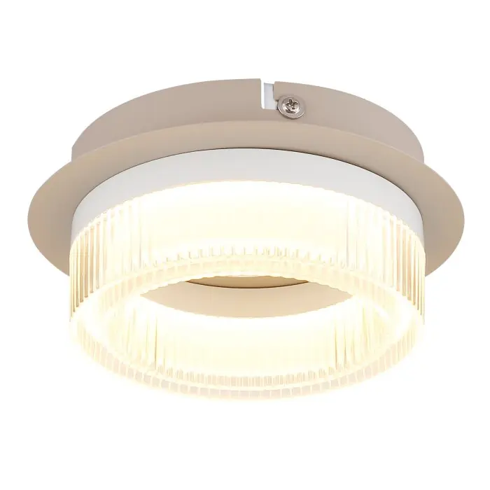 Exclusieve Aanbieding Globo Zara Plafondlamp LED Zandkleurig, Wit, 1-licht