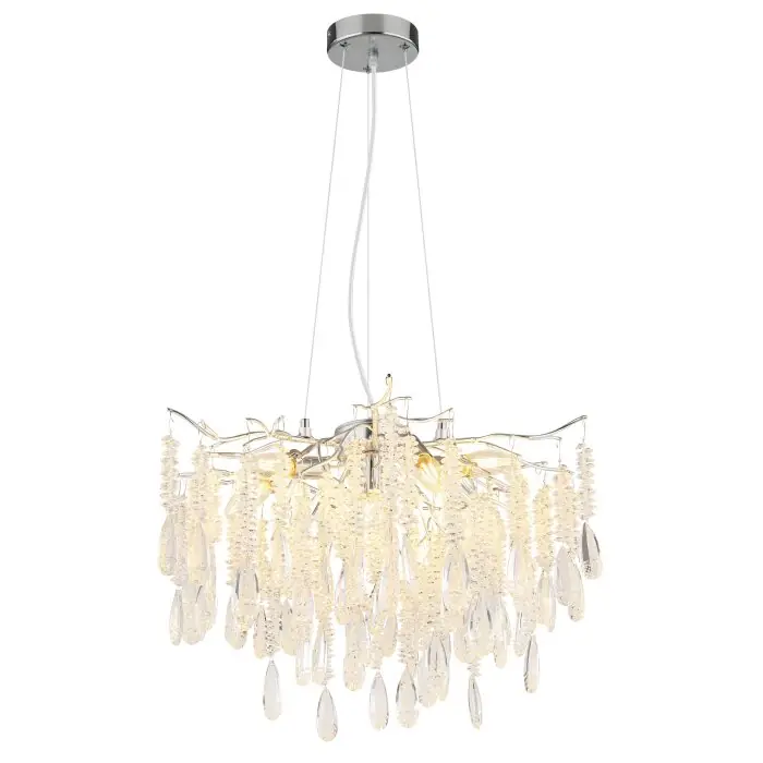 Bestseller Globo Kinga Kroonluchter Zilver, 8-lichts